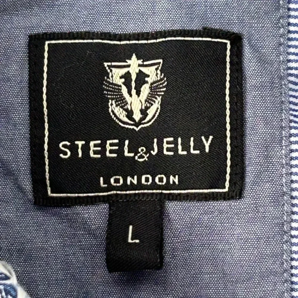 Steel & Jelly Mens Button Down‎ Shirt Sz L